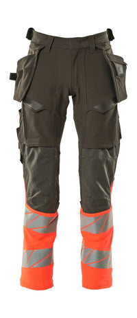 MASCOT® Hose mit Hängetaschen 19131-711 Dunkelanthrazit/Hi-vis Rot