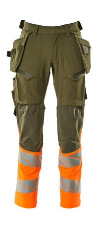 MASCOT® Hose mit Hängetaschen 19131-711 Moosgrün/Hi-vis Orange