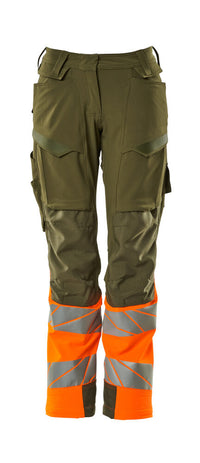 MASCOT® Hose mit Knietaschen 19178-511 Moosgrün/Hi-vis Orange
