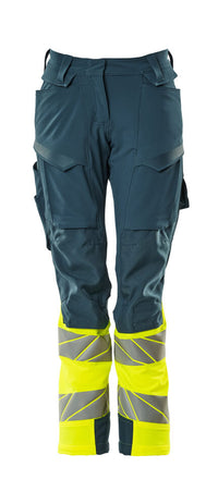 MASCOT® Hose mit Knietaschen 19178-511 Dunkelpetroleum/Hi-vis Gelb