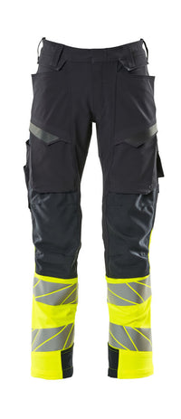 MASCOT® Hose mit Knietaschen 19179-511 Schwarzblau/Hi-vis Gelb