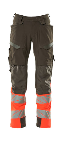 MASCOT® Hose mit Knietaschen 19179-511 Dunkelanthrazit/Hi-vis Rot