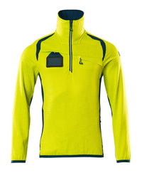MASCOT® Fleecejacke mit kurzem Reißverschluss 19303-316 Hi-vis Gelb/Dunkelpetroleum