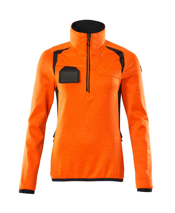 MASCOT® Fleecejacke mit kurzem Reißverschluss 19353-316 Hi-vis Orange/Schwarzblau