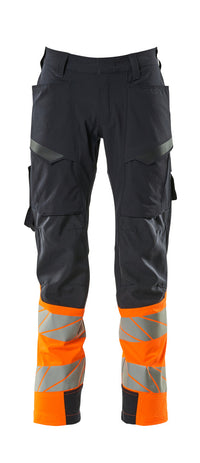 MASCOT® Hose mit Schenkeltaschen 19379-510 Schwarzblau/Hi-vis Orange
