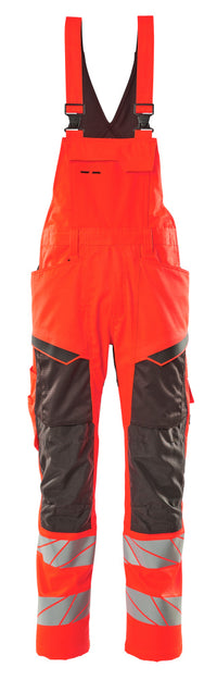 MASCOT® Latzhose mit Knietaschen 19569-236 Hi-vis Rot/Dunkelanthrazit