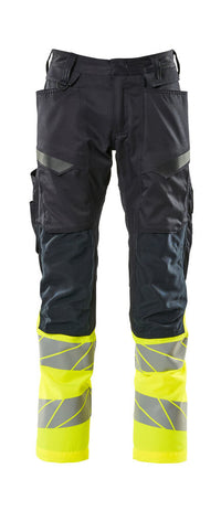 MASCOT® Hose mit Knietaschen 19679-236 Schwarzblau/Hi-vis Gelb