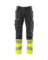 MASCOT® Hose mit Knietaschen 19679-236 Schwarz/Hi-vis Gelb