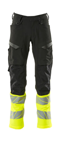 MASCOT® Hose mit Knietaschen 19879-711 Schwarz/Hi-vis Gelb