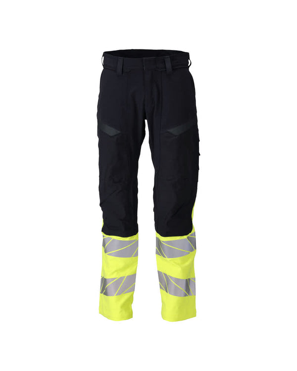 MASCOT® Hose mit Knietaschen 21179-284 Schwarzblau/Hi-vis Gelb