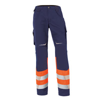 KÜBLER REFLECTIQ Hose Klasse 1 2208 8340 warnorange/dunkelblau