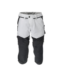 MASCOT® Dreiviertel-Hose mit Knietaschen 22249-605 Weiß/Anthrazitgrau