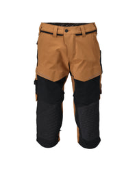 MASCOT® Dreiviertel-Hose mit Knietaschen 22249-605 Nussbraun/Schwarz