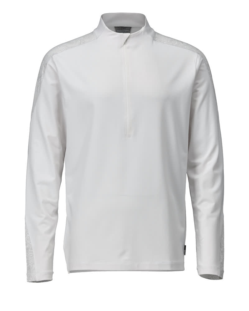 MASCOT® T-Shirt, Langarm, mit kurzem Reißverschluss 22681-618 Weiß