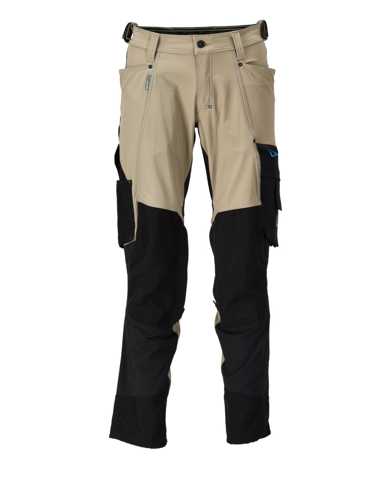 MASCOT® Hose mit Knietaschen 23179-311 Hellkhaki/Schwarz