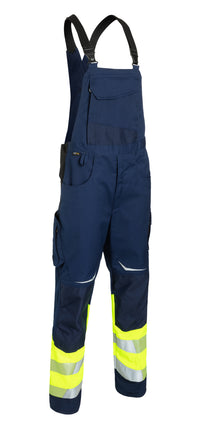 KÜBLER REFLECTIQ Latzhose Klasse 1 3208 8340 warngelb/dunkelblau
