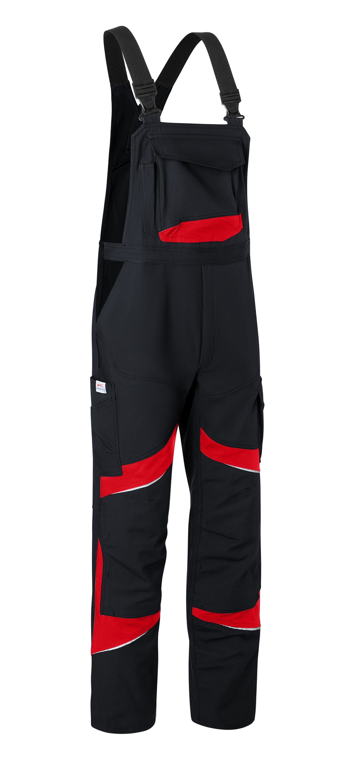 KÜBLER ACTIVIQ cotton+ Latzhose HIGH PSA 2 3255 3421 schwarz/mittelrot