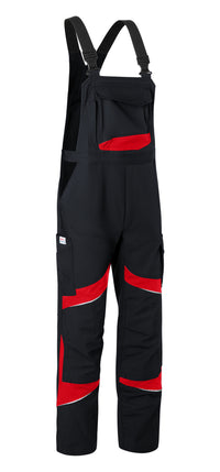 KÜBLER ACTIVIQ cotton+ Latzhose HIGH PSA 2 3255 3421 schwarz/mittelrot