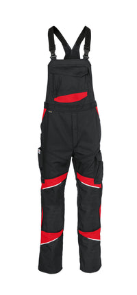 KÜBLER ACTIVIQ cotton+ Latzhose 3450 3421 schwarz/mittelrot
