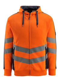 MASCOT® Corby Kapuzenpullover mit Reißverschluss 50138-932 Hi-vis Orange/Schwarzblau