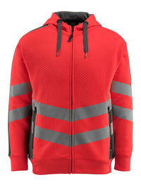 MASCOT® Corby Kapuzenpullover mit Reißverschluss 50138-932 Hi-vis Rot/Dunkelanthrazit