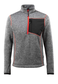 MASCOT® Reims Strickpullover mit kurzem Reißverschluss 50149-951 Grau-meliert