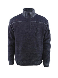 MASCOT® Naxos Strickpullover mit kurzem Reißverschluss 50354-835 Blaugrau