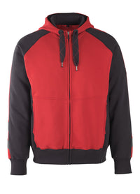 MASCOT® Wiesbaden Kapuzenpullover mit Reißverschluss 50566-963 Rot/Schwarz