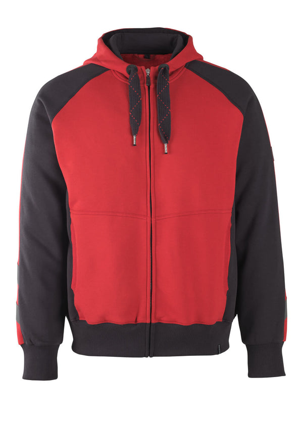 MASCOT® Wiesbaden Kapuzenpullover mit Reißverschluss 50566-963 Rot/Schwarz