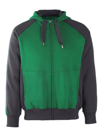 MASCOT® Wiesbaden Kapuzenpullover mit Reißverschluss 50566-963 Grün/Schwarz