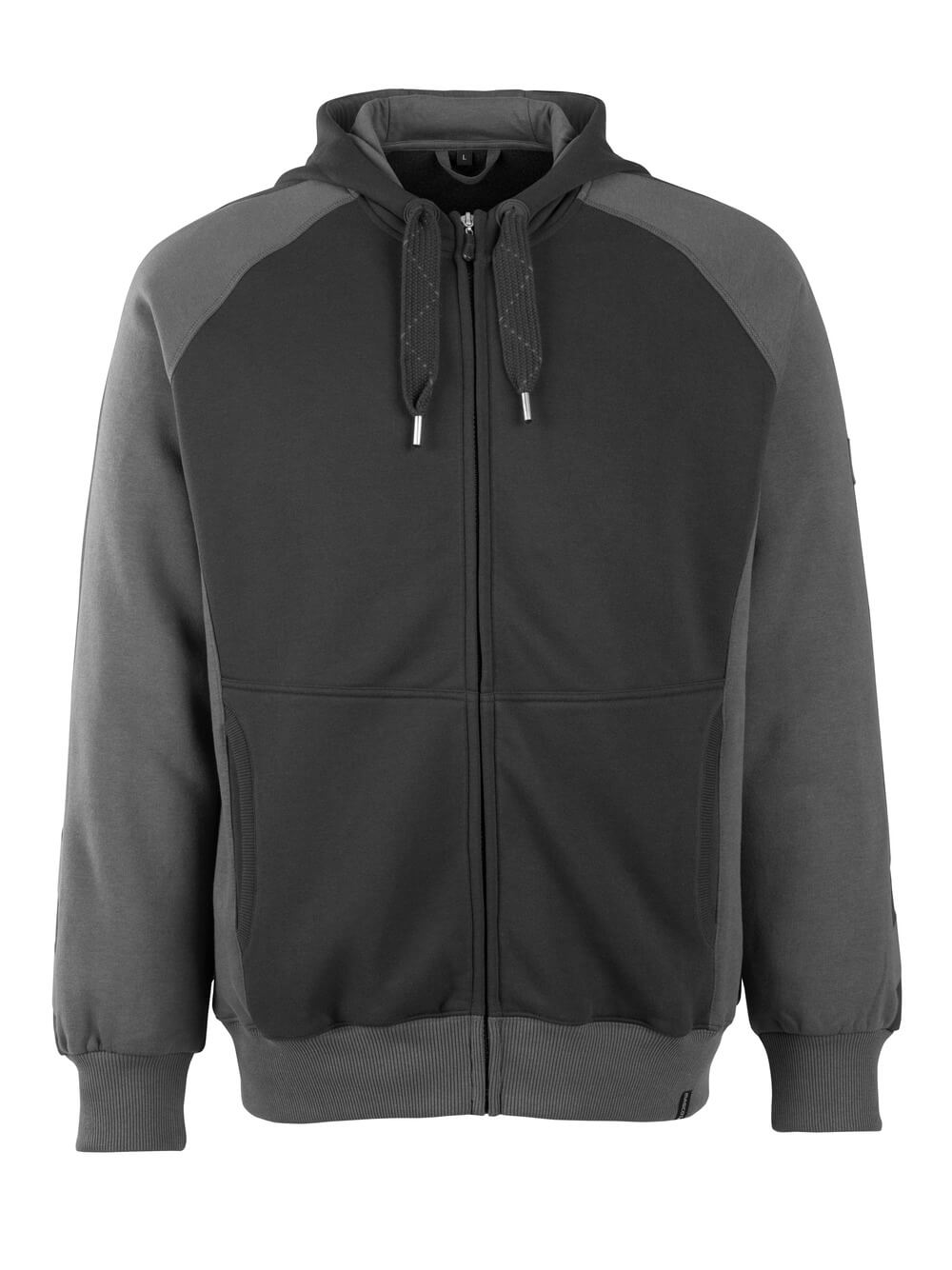MASCOT® Wiesbaden Kapuzenpullover mit Reißverschluss 50566-963 Schwarz/Dunkelanthrazit