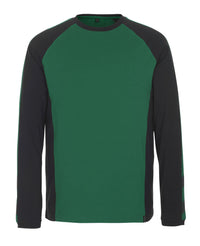 MASCOT® Bielefeld Langarmshirt 50568-959 Grün/Schwarz