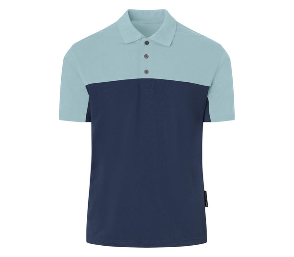 KÜBLER SHIRTS Polo 5221 6207 dunkelblau/eisblau