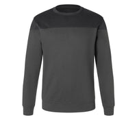 KÜBLER SHIRTS Sweatshirt 5222 6406 dunkelgrau/schwarz