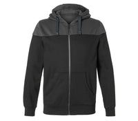 KÜBLER SHIRTS Kapuzen-Sweatjacke 5223 6406 schwarz/dunkelgrau