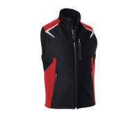 KÜBLER BODYFORCE Softshell Weste 7125 5375 schwarz/mittelrot
