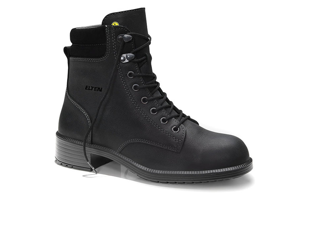 ELTEN NIKOLA black Mid ESD S2 – Damen-Sicherheitsschnürstiefel