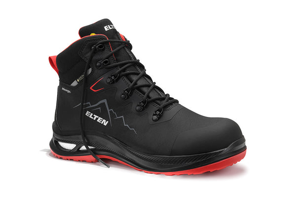 ELTEN NOLAN XXG GTX® black-red Mid ESD S3S WR – Sicherheitsschnürstiefel