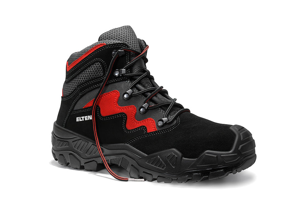 ELTEN MICK black-red Mid ESD S3S – Sicherheitsschnürstiefel