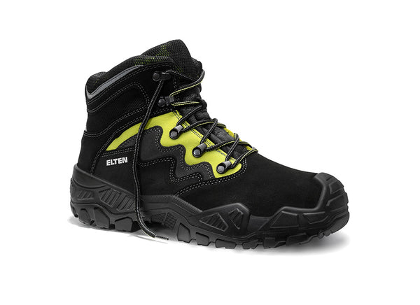 ELTEN MICK black-green Mid ESD S3S – Sicherheitsschnürstiefel