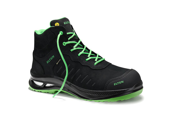 ELTEN STEWART XXG Pro GTX® black-green Mid ESD S3S WR – Sicherheitsstiefel