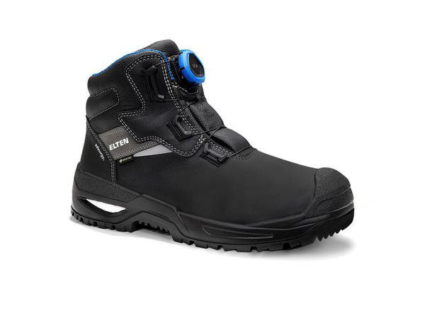 ELTEN STEFANO XXSG BOA® GTX® black-blue Mid ESD S3S WR – Sicherheitsstiefel