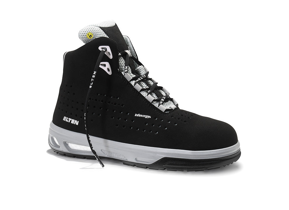 ELTEN IMPULSE XX10 black-grey Mid ESD S1 – Sicherheitsschnürstiefel