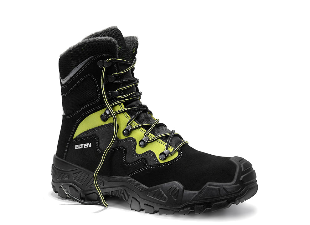 ELTEN MICK black-green High ESD S3S – Sicherheitsschnürstiefel (Form C)