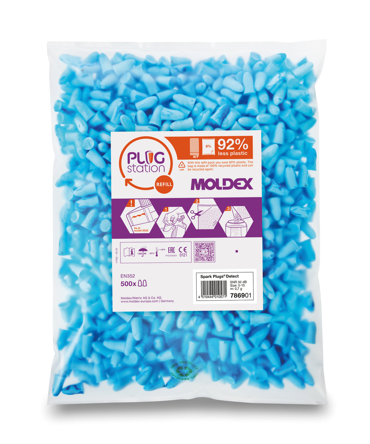 Moldex Ohrstöpsel Spark Plugs Detect PS 500 Paar - Nachfüllpackung