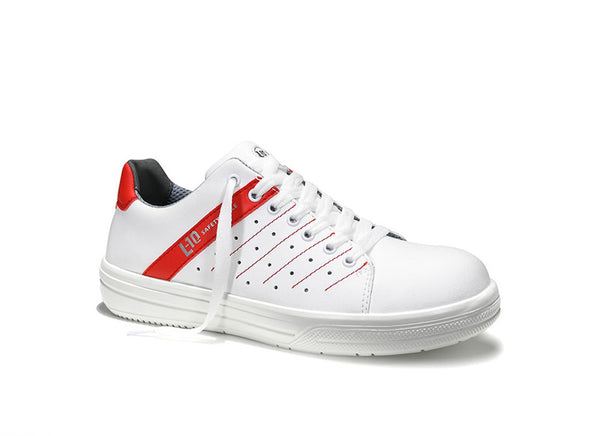 ELTEN NORRIS white-red Low ESD O1 – Berufshalbschuh
