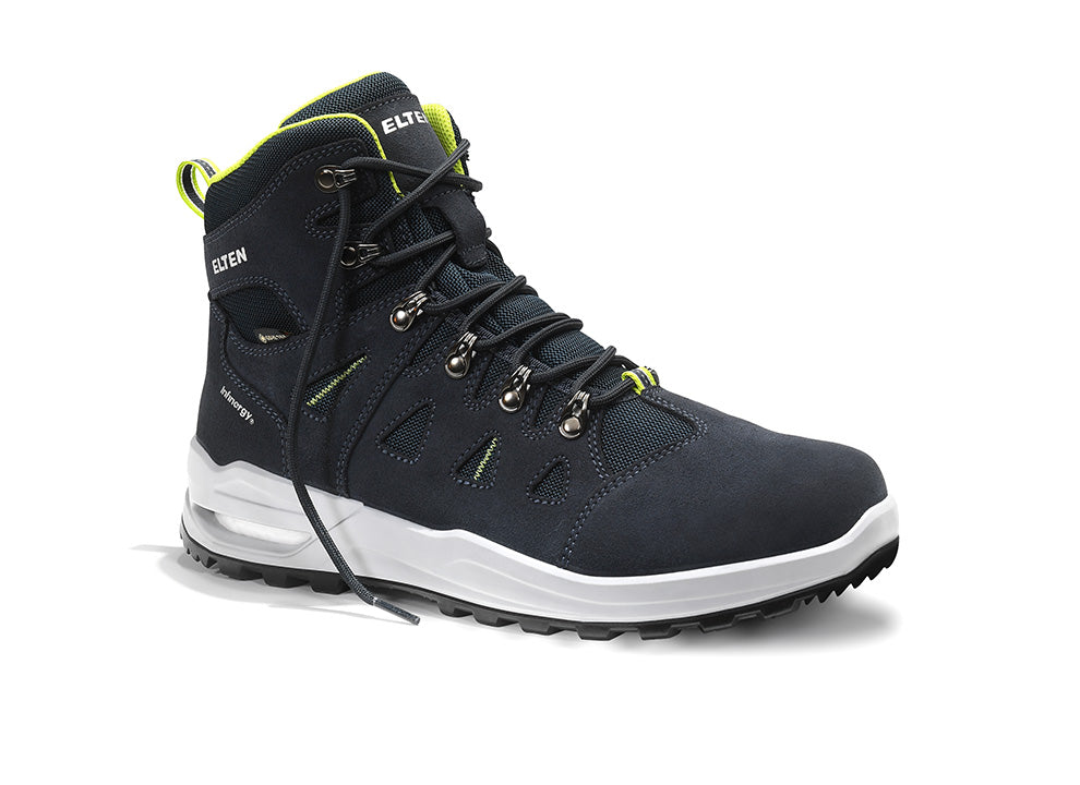 ELTEN RILEY XXF GTX® blue-lime Mid ESD O2 WR – Berufsstiefel