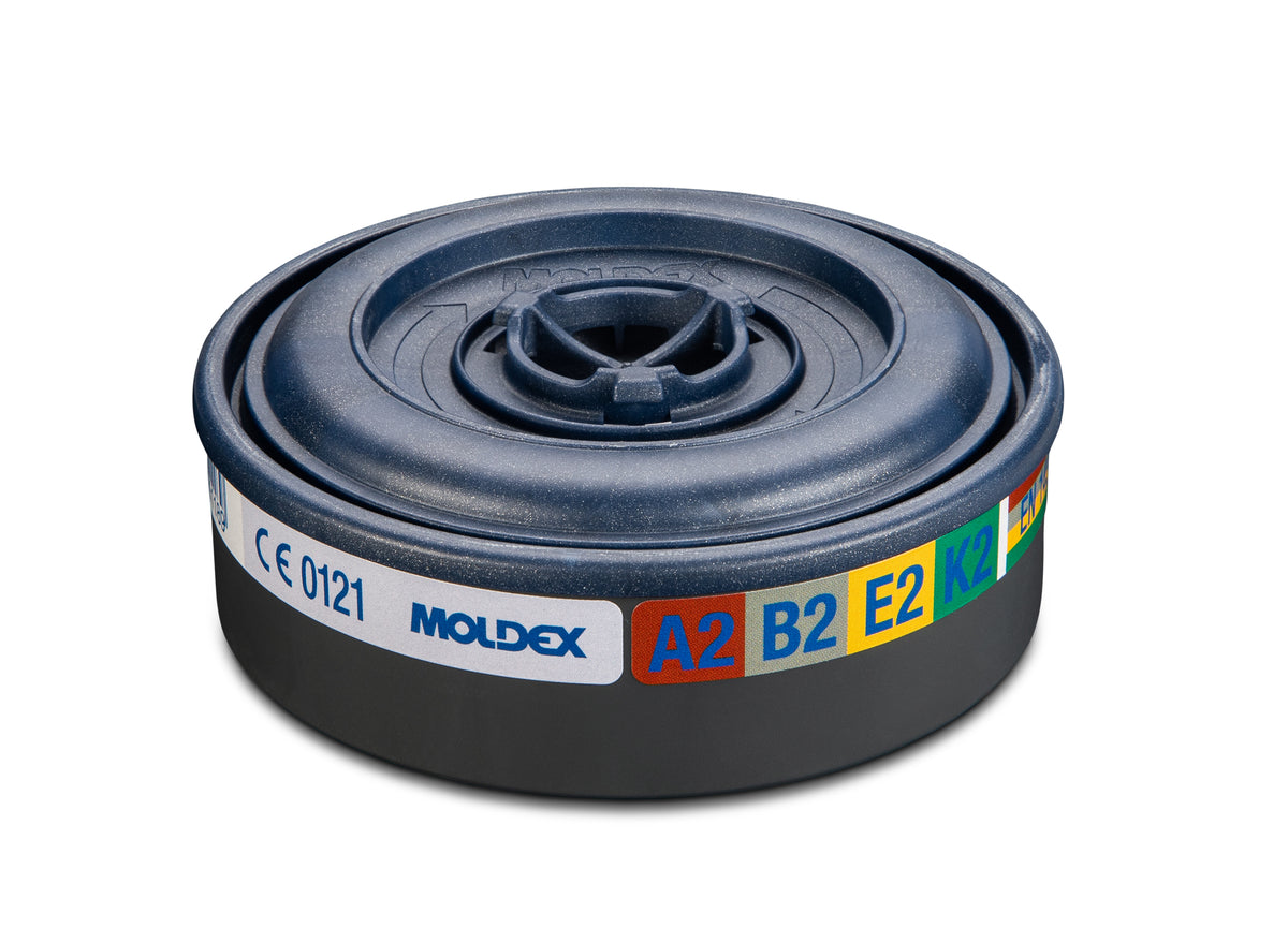 Moldex Gasfilter A2B2E2K2, für Serie 7000 + 9000, EasyLock®, organische Gase, anorganische Gase, Saure Gase und Ammoniak