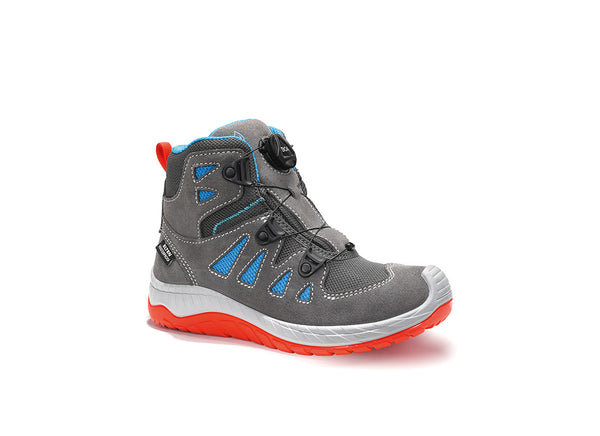 ELTEN MADDOX Kids BOA® grey-red Mid – Stiefel