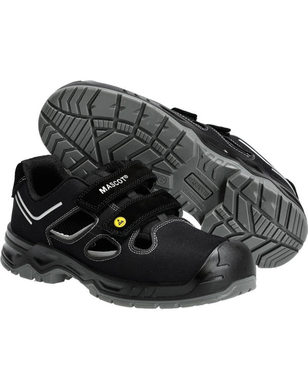 MASCOT® Sicherheitssandalen F0100-910 Schwarz/Silber